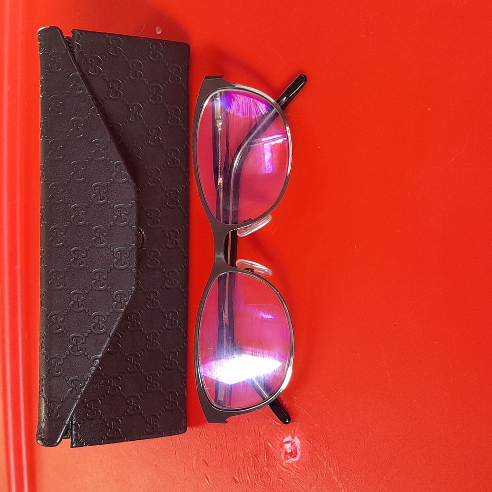 Black Gucci Eyeglasses with Case